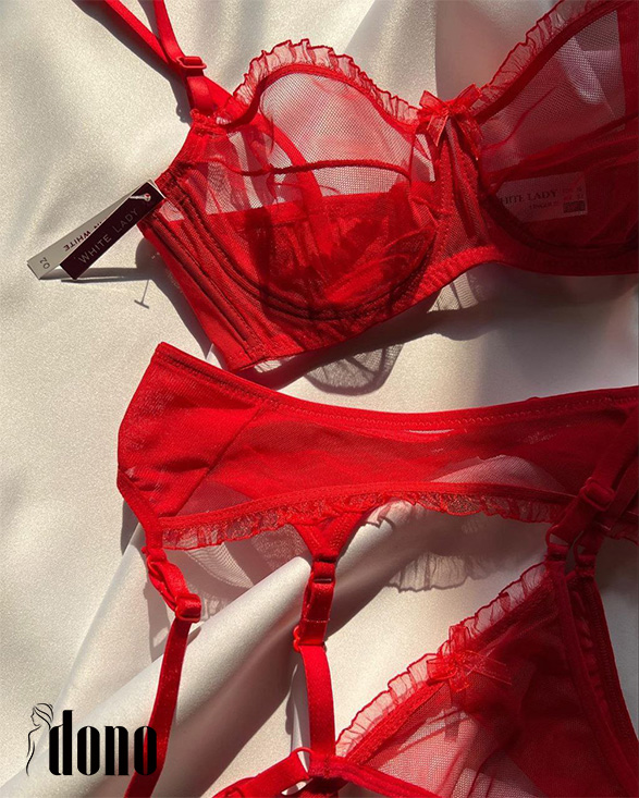 ست تور ۳ تیکه قرمز white lady